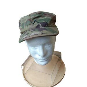 US Army Patrol Camo Cap Mens Size 7 Fitted Cap Hat